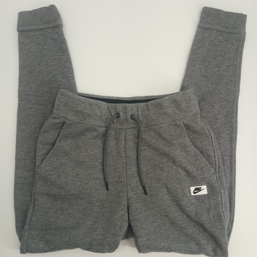 Nike Mens Sportswear Joggers Gray Tapered Cuffed Sweatpants XS 1215